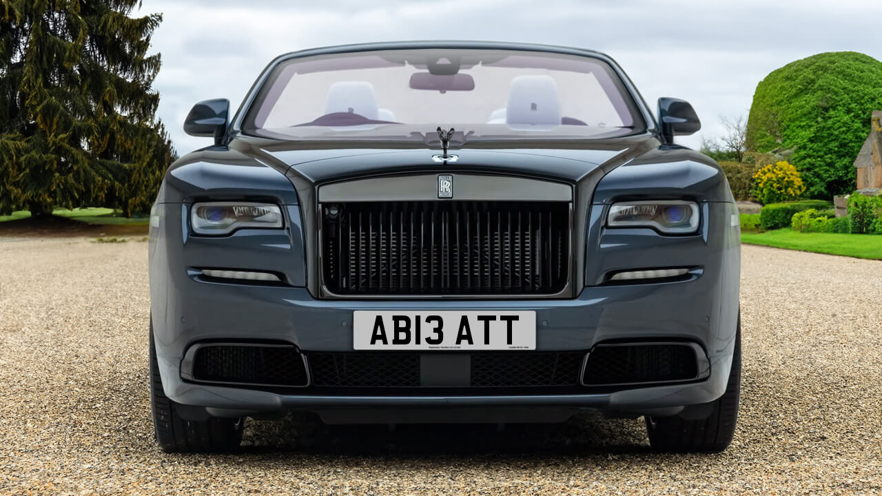 Car displaying the registration mark AB13 ATT